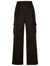 Burberry Wool Cargo Pants For Men In Brown