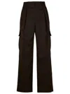 Burberry Wool Cargo Pants For Men In Brown