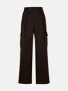 Burberry Brown Wool Cargo Pants In Brown