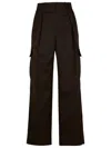 Burberry Wool Cargo Pants For Men In Brown