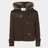 BURBERRY BROWN WOOL CASUAL JACKET