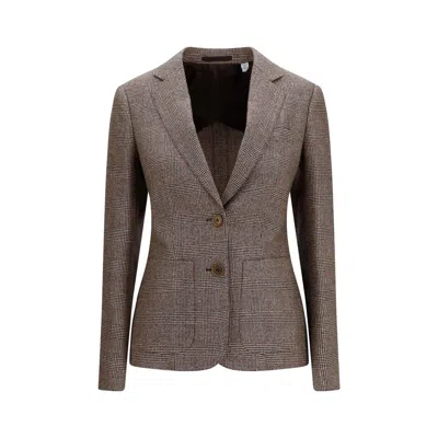 Burberry Brown Wool Oves Aries Blazer