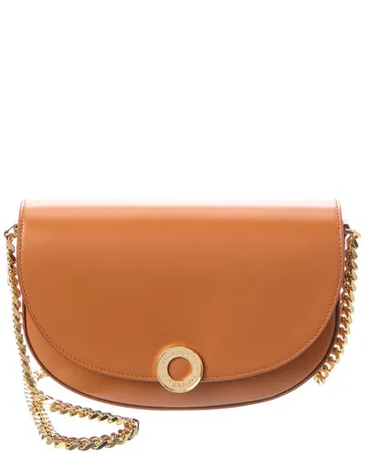 Burberry Brummell Leather Shoulder Bag In Orange