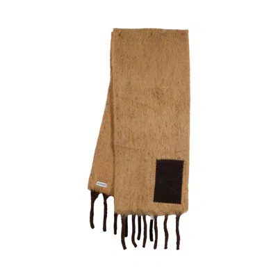Pre-owned Burberry Brushed Alpaca Scarf 'deer Brown' | Men's Size Onesize