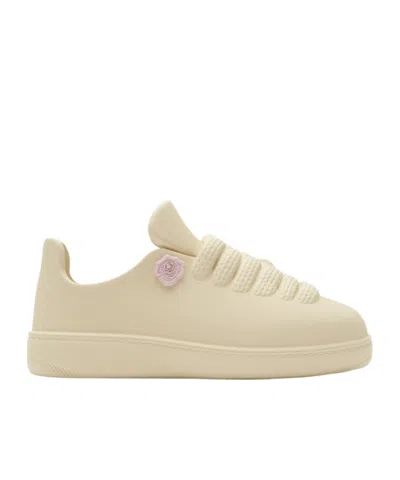 BURBERRY BURBERRY BUBBLE FLOWER EMBELLISHED LACE-UP SNEAKERS