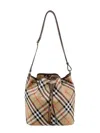 Burberry Check Bucket Bag In Beige