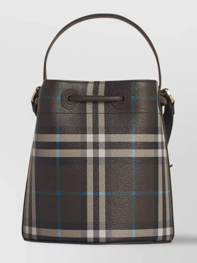 Burberry Bucket Bag Checkered Adjustable Strap