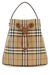 Burberry Printed Canvas Check Bucket Bag In Multicolor