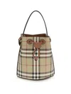 Burberry Printed Canvas Check Bucket Bag In Multi