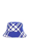 Burberry Checkered Wool Blend Bucket Hat With Two Air Vents