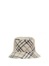 Burberry Check Beige Bucket Hat In Alabaster Ip Check
