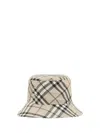 Burberry Check Beige Bucket Hat In Alabaster Ip Check