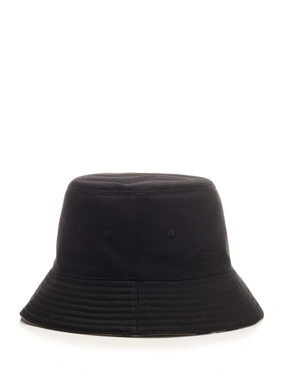 Burberry Bucket Hat In Black