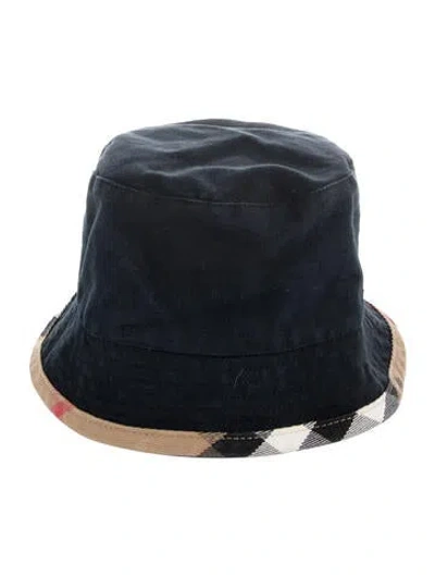Pre-owned Burberry Bucket Hat In Blue