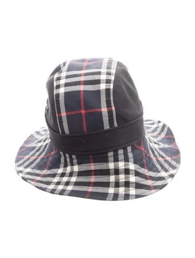 Pre-owned Burberry Bucket Hat In Blue