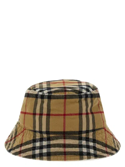 Burberry Bucket Hat Check In Brown