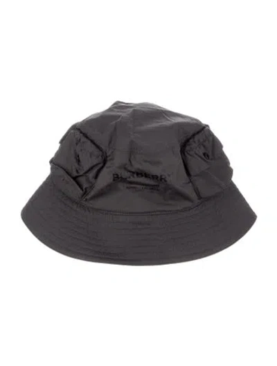 Pre-owned Burberry Bucket Hat In Gray