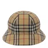 Burberry Check Motif Nylon Bucket Hat In Beige