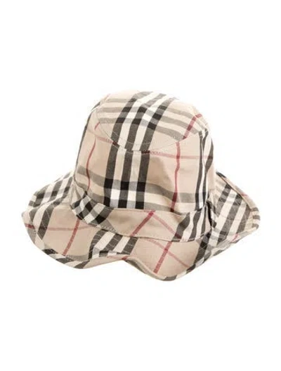 Pre-owned Burberry Bucket Hat In Neutral