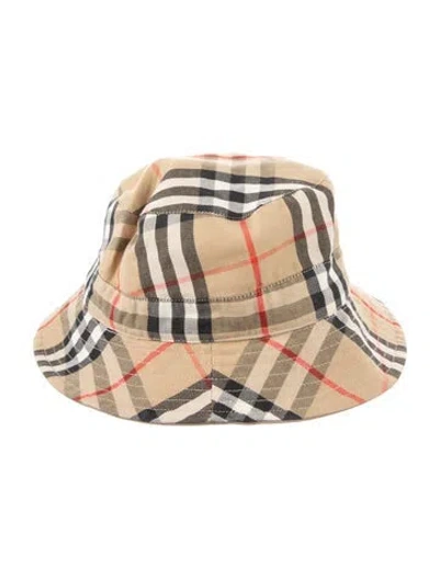Pre-owned Burberry Bucket Hat In Neutral
