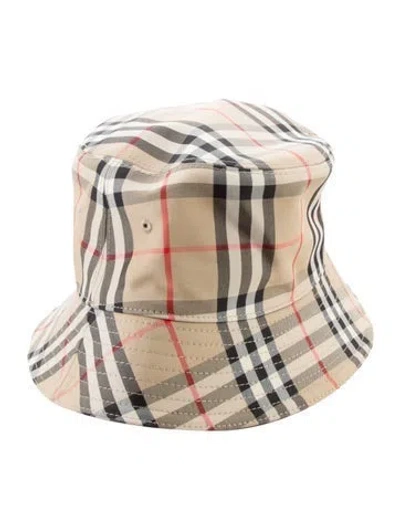 Pre-owned Burberry Bucket Hat In Neutrals
