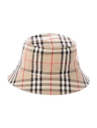 Pre-owned Burberry Bucket Hat In Neutrals