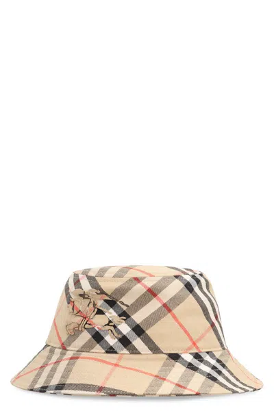 Burberry Bucket Hat In Brown