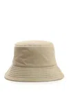 Burberry Honey Cotton Logo Bucket Hat In White