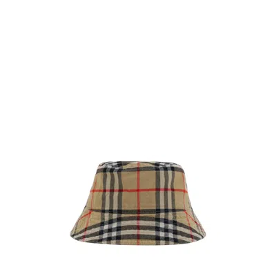 Burberry Bucket Hat In Brown