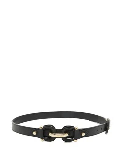 Pre-owned Burberry Buckle Leather Belt In Black