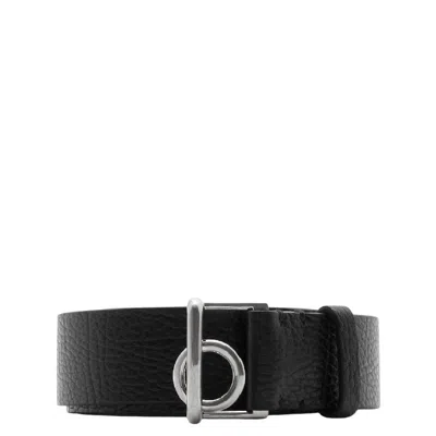 Burberry Buckled Belt With Rocking Horse Detail In Black