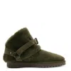 Burberry Man Ankle Boots Military Green Size 9 Shearling In Green