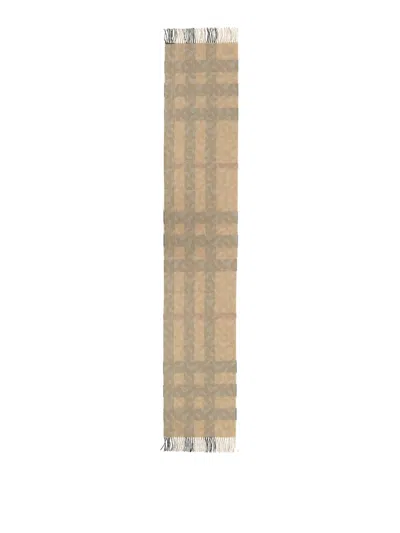 Burberry Vintage Check Print Scarf In Neutral