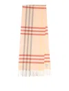 Burberry Giant Check-print Cashmere Scarf In White