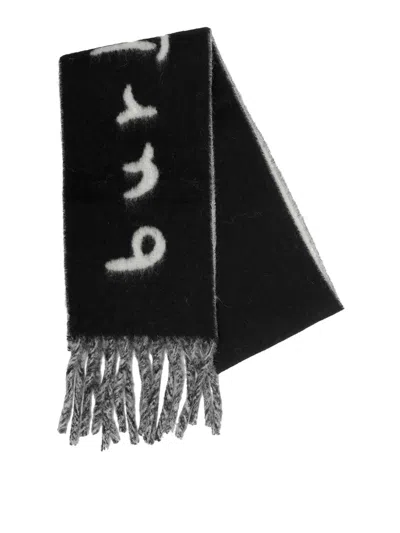 Burberry Black Scarf Logo