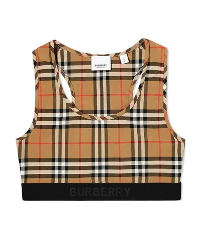 BURBERRY BURBERRY VINTAGE CHECK SPORTS BRA