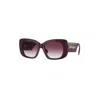Burberry Womens Red Be4410 Square-frame Acetate Sunglasses In Brown