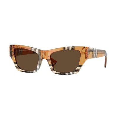 Burberry Be4441u Cat Eye Sunglasses In Dark Brown