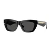 Burberry Eyewear Rectangular Frame Sunglasses In Black