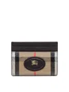 Burberry Check Card Holder With Logo Detail In Multi