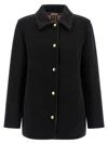 Burberry Wool Overshirt In Black
