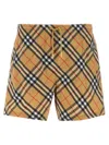 Burberry Check Pattern Nylon Swimwear In Brown