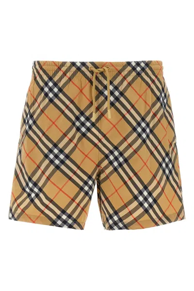 Burberry Check Swimwear In Multi
