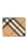 Burberry Check Wallet In Multi
