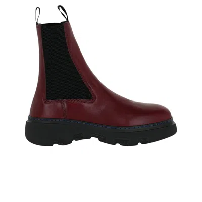 Pre-owned Burberry Creeper Chelsea Boot 'plum' | Red | Men's Size 43