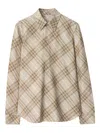 Burberry Slim Fit Check Cotton Shirt In Neutral