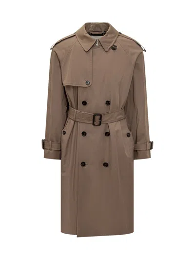 BURBERRY BURBERRY BURBERRY LONG DOUBLE-BREASTED TRENCH COAT BEIGE