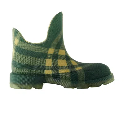 Pre-owned Burberry Round Toe Slip-on Boot 'primrose Checkerboard' | Green | Men's Size 7