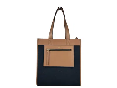 Burberry Small Pocket Tote Manzon Bag Women's Purse In Gold