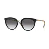 Burberry Womens Black Be4316 Phantos-frame Acetate Sunglasses